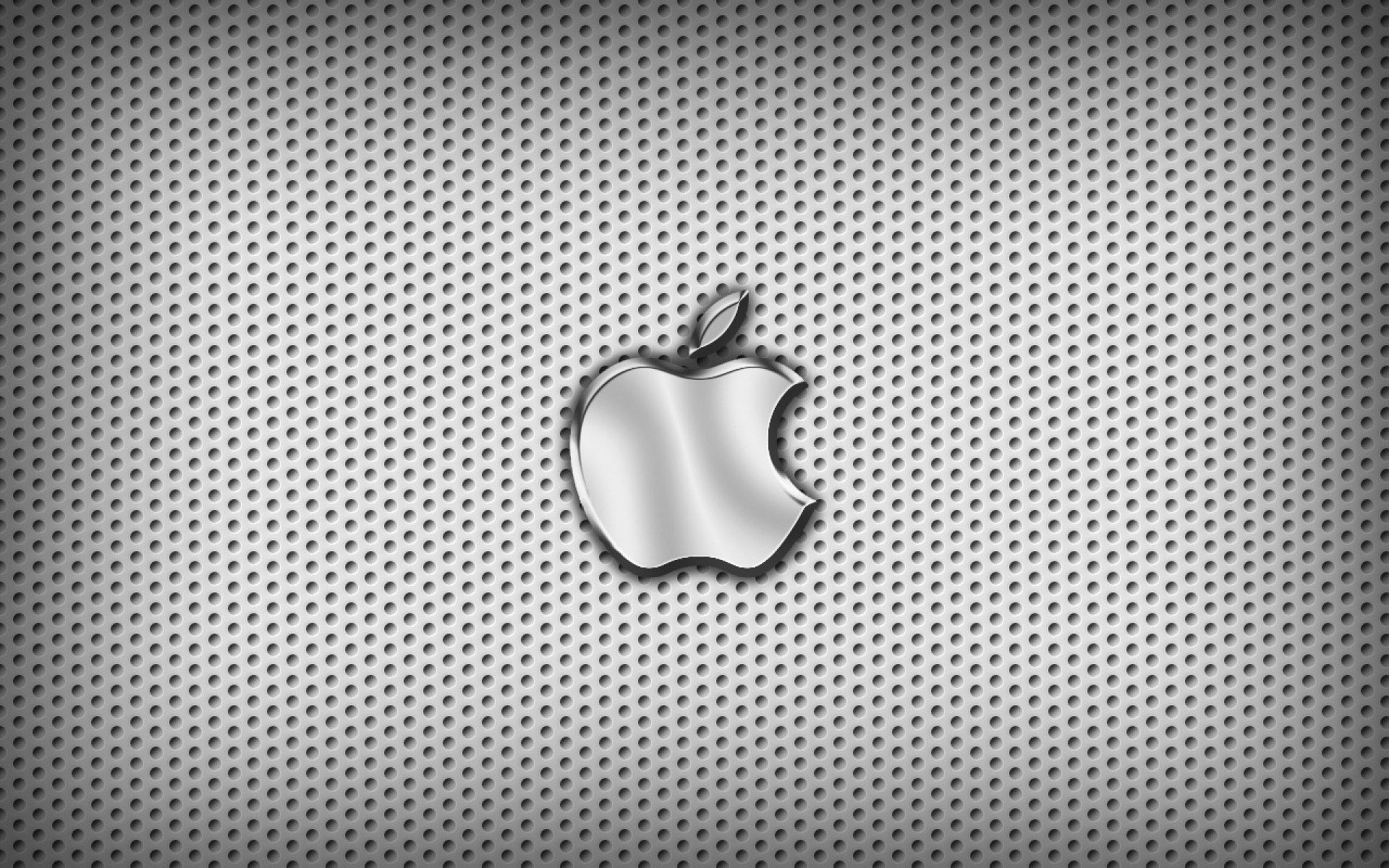 Металлический логотип Apple
