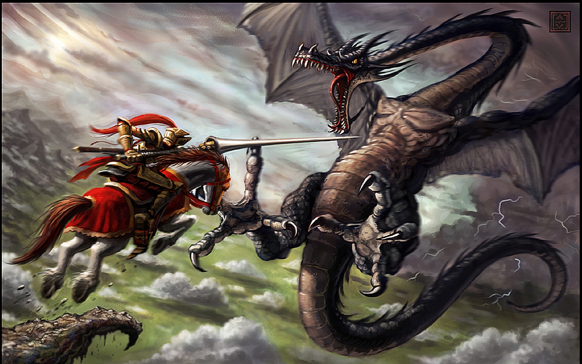 Рыцари змея геншин. Ланселот рыцарь против дракона. Ланселот побеждает дракона.