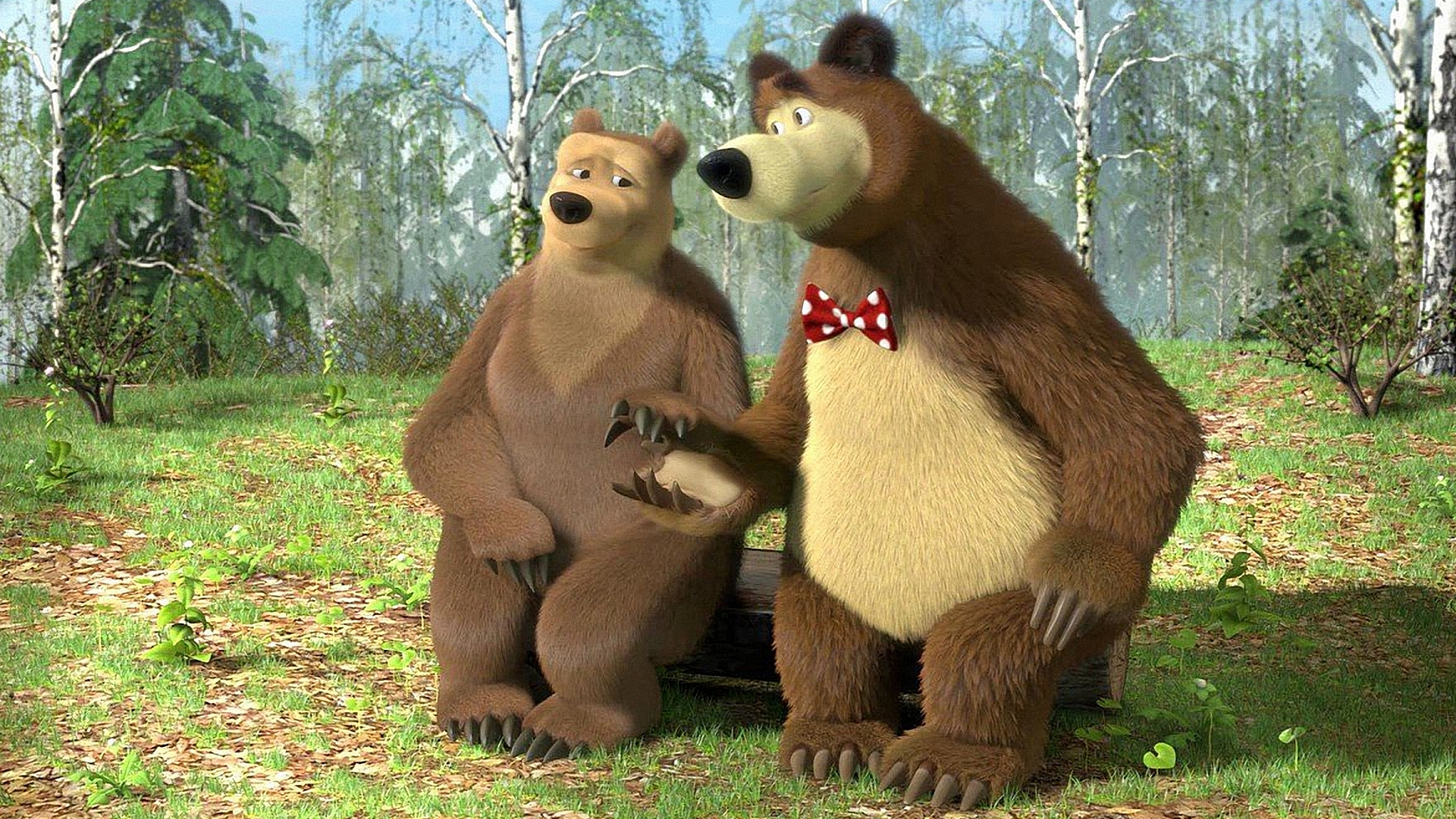 С медведями не расставайтесь. Маша и медведь Медведица. Медведеха из мультика Маша и медведь. Медведиха из мультика Маша и медведь.