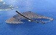 обои, море, гора, остров, nasa, pathfinder, беспилотный, летательный аппарат, солнечные батареи