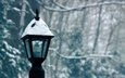 снег, зима, фонарь, лампочка