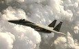 небо, самолет, истребитель, f-15 eagle