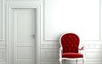 стиль, интерьер, дверь, стул, минимализм, комната, кресло