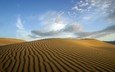 облака, песок, пустыня