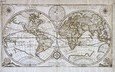 карта, planisphere duval, полушария