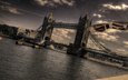 мост, лондон, темза, флаг