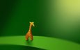 игрушка, жираф, зеленый фон, владстудио