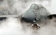 дым, истребитель, f-18, авианосец