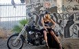 платье, мотоцикл, граффити, алессандра амброcио