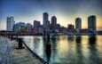 река, набережная, бостон