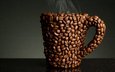 кофе, кружка, кофейные зерна