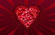 красный, сердце, любовь, день святого валентина