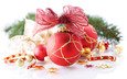 зима, игрушка, шар, праздник, рождество