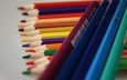 разноцветные, карандаши, цветные, штрих-код, цветные карандаши