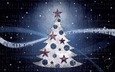 елка, обои, настроение, фон, синий, игрушки, картинка, праздник, рождество, новый, год