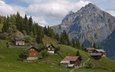 горы, деревня, швейцария