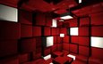 красный, кубики, cube room