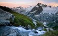 горы, ручей, травка, glacier peak wilderness