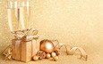 шары, зима, блеск, игрушки, подарок, праздник, рождество