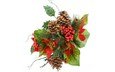 новый год, листья, хвоя, ягоды, рождество, шишки, новогодние украшения, композиция, веточки