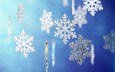 новый год, зима, снежинки, фон, праздник, рождество, композиция