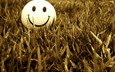 трава, настроение, улыбка, смайл