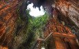 деревья, природа, храм, пейзаж, скала, руины, башня, архитектура, пещера, монастырь, hdr, скульптура, малайзия