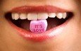 девушка, губы, лицо, зубы, рот, вкусная конфетка