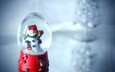 новый год, снеговик, стеклянный шар, сувенир