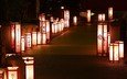 свет, фонари, огоньки, фонарики, бумажные, японские фонарики