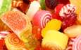 разноцветные, конфеты, сладости, мармелад