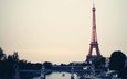 небо, город, париж, франция, эйфелева башня