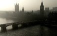 панорама, лондон, город, вестминстерский дворец