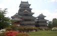 замок, япония, дворец, хонсю