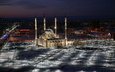 ночь, город, россия, мечеть, грозный, мечеть «сердце чечни» имени ахмата кадырова, чеченская республика