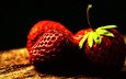 макро, клубника, ягоды