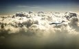 самолет, nebo, обьлака