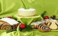 праздник, выпечка, торт, десерт, рулет, рулеты, новогодние сладости