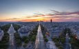 париж, франция, вид с триумфальной арки