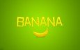 zelyonyj, nadpis, minimalizm, banan, frukt