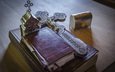стол, крест, книга, библия, священное писание
