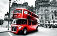 люди, лондон, англия, здания, автобус