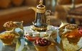 орехи, фрукты, кофе, стол, тарелки, чайник, чашки, сервировка, восточные сладости, азербайджанский чай, финики