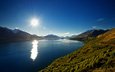 озеро, горы, новая зеландия