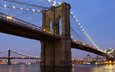 new york city, ист-ривер, манхэттенский мост, бруклин бридж
