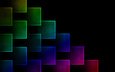 цвета, фон, радуга, кубики, яркость, кубик, gimp, гимп, куб 3d
