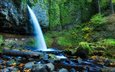 водопад, орегон, upper horsetail falls