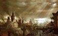 лондон, город, здания, апокалипсис, катастрофа, биг бен