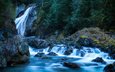река, водопад, вашингтон, rainier national park