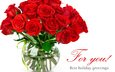 цветы, розы, красные, букет, ваза